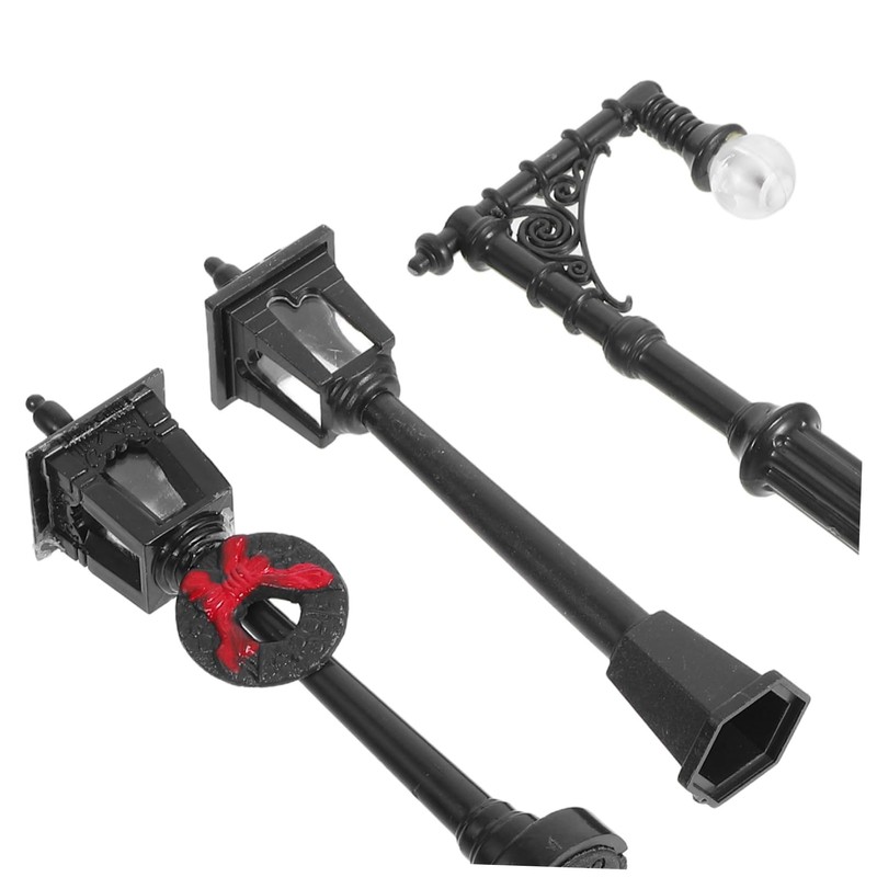 Angoily 12Pcs Miniature Street Lights Mixed Styles Landscape Lamp Posts