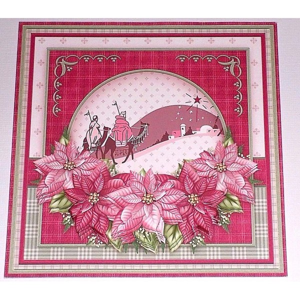 Handmade Greeting Card 3D Christmas Religious With The Journey To