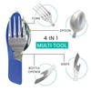 iChewie - Folding Camping Utensils Cutlery Set 4-in-1 Stainless Steel