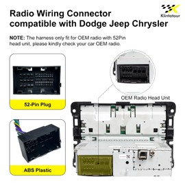 Radio Wiring Harness with Antenna Adapter Compatible with Chrysler 2015-2020/Dodge 2013-2016/Jeep 2014-2020/Ram 2013-2019, Stereo Installation Wire Harness Kit Aftermarket Stereo CD Player Receiver