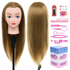 Neverland Sports Head 20 Inch Hairstyle 100% Synthetic Hair Hairstyle Beauty Practical Human Body Model Doll