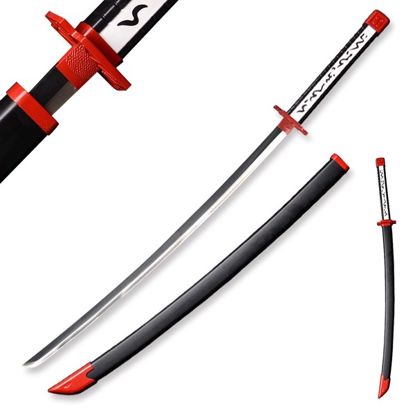 Sword fort Handmade Katana Anime Cosplay Sword, Stainless Steel, Fantasy, Akame Murasame Sword, Black Version