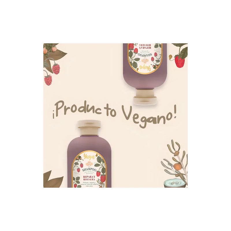 Shampoo Para Cabello Yuya 100% Orgánico Frambuesa 450 Ml