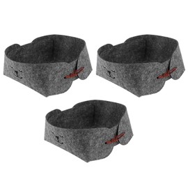 3Pcs Desktop Aufbewahrungskorb, Faltbarer Filz Mini Aufbewahrungsbox Portable Kleine Home Organization Box Kosmetische Lagerung Büro Lagerung Küche Lagerung für Schrank Schlafzimmer Kleidung Bücher