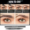 2-Tip Eyebrow Pen, Eyebrow Pencil Dual-Ended Microblading Eyebrow Pen with