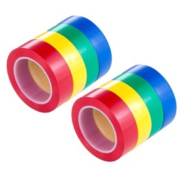 XEHAHOSH Electrical Tape 8 Rolls, 4 Colors Blue Green Red Yellow, Suitable for Professional Electrician Repair, Household appliances, Automotive Equipment, Home DIY. (0.6”50Ft)
