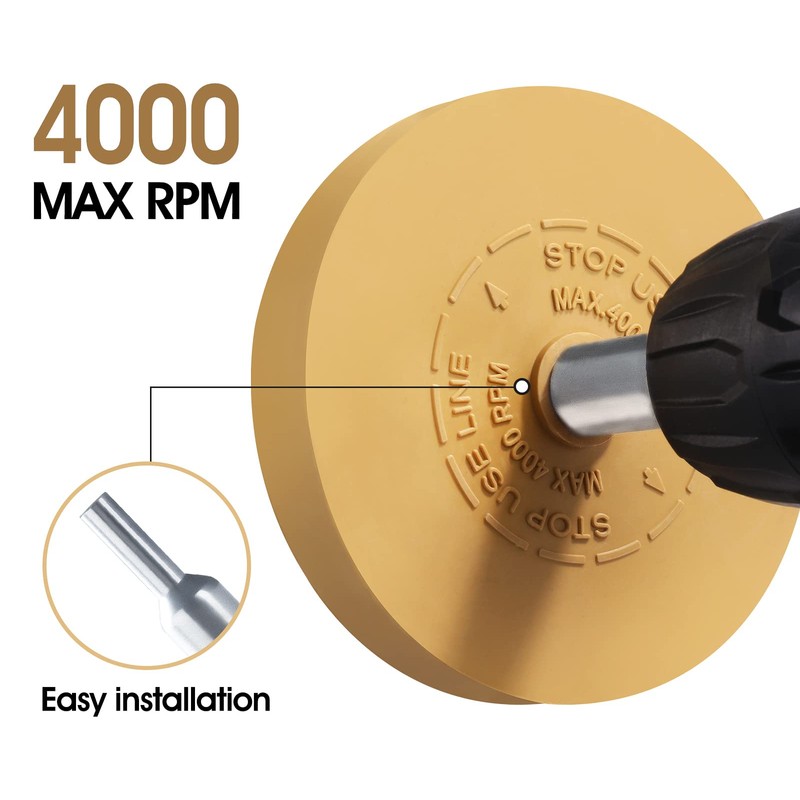 MIDO Professional Abrasive Eraser Wheel Decal Remover Tool Adhesive Remover
