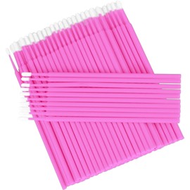 100 Microcepillos Aplicadores, Microcepillos Para Pestañas, Cepillos Desechables Para Extensiones De Pestañas (100 Unidades, Rosa)