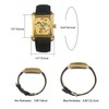 JewelryWe Men's Analogue Automatic Watch Automatic Mechanical Leather Strap Rectangle