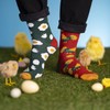 soxo Men's Socks, Funny Gifts For Men, 40-45, Chickens and