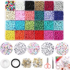 Bebeay Cuentas para Pulseras, 7500 kit para Hacer Pulseras Cuentas Pulseras Kit de Cuentas
