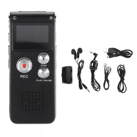 Digital Voice Recorder Portable Multifunctional Voice Activated Recording Device for Lectures Conferences Interviews 16G