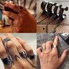 Chain Rings for Women Punk Rings with Chains Open Finger