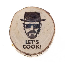 Magnet | Magnet | Gift | Decorative Souvenir on Logs 6.5 x 7.5 cm | Walter White | Breaking Bad | Heisenberg (Birch)