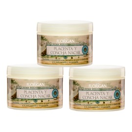 Crema Rejuvenecedora PLACENTA y CONCHA NÁCAR 350grs. FLORIGAN (3 piezas)