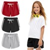 CeroDimo 3-Pack Girls Dolphin Shorts, Drawstring Sports Shorts for Girls,