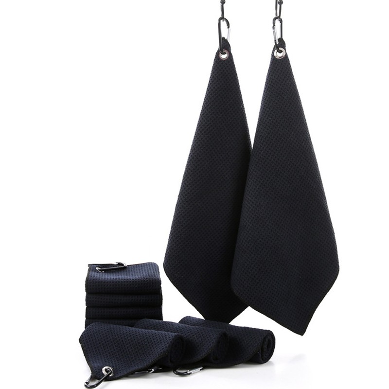 5 Pcs Microfiber Towel with Hook Cleans Clubs Balls Hands