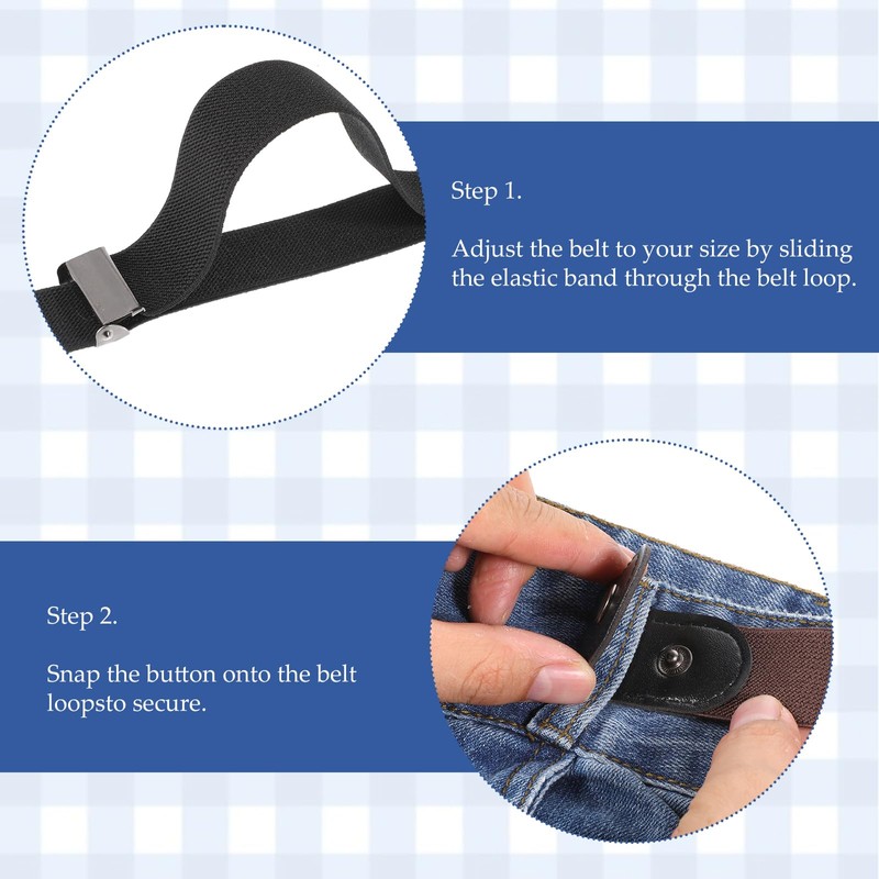 JIYIN 3 PCS No Buckle Stretch Belts for Toddler, 3