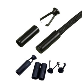 CUTEZING Shoelace Tips, Alloy Shoe Lace Ends Tips, Cylindrical Tip Replacement for Shoestring -DIY Metal Aglets Shoelace Cylindrical Tips Head Protector - Set of Four Easy to Install