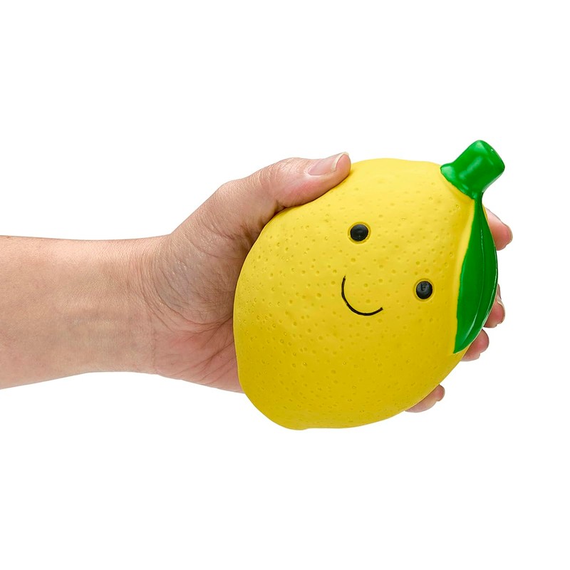 Petface Foodie Faces Latex Lemon Dog Toy with Built-In-Squeaker, Large