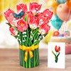 CUTPOPUP Tulip Bouquet, Birthday Card Pop Up, 3D Greeting Paper