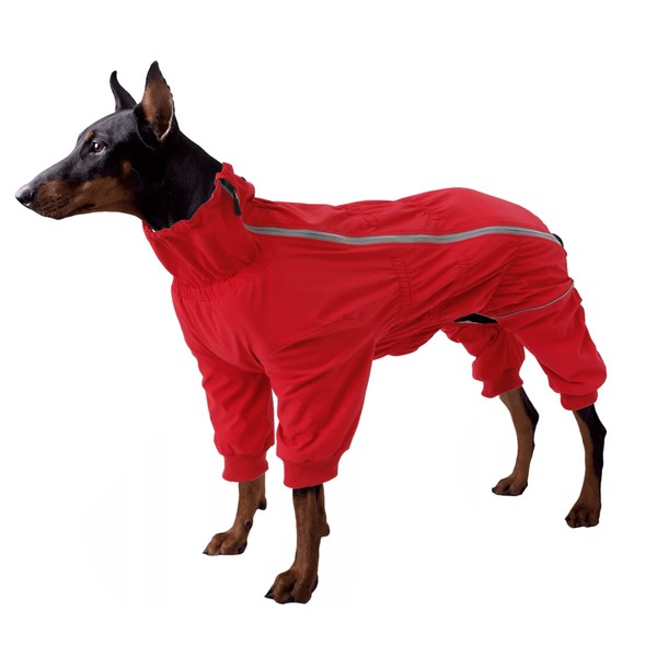 Geyecete Dog Zip Up Dog Coat with Legs Comfort-Waterproof Jacket