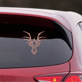 NBFU Dragon Head Tattoo Tribal 1 (Rose Gold) (Set Of 2) Premium Waterproof Vinyl Decal Stickers For Laptop Phone Accessory Helmet Car Window Bumper Mug Tuber Cup Door Wall Decoration