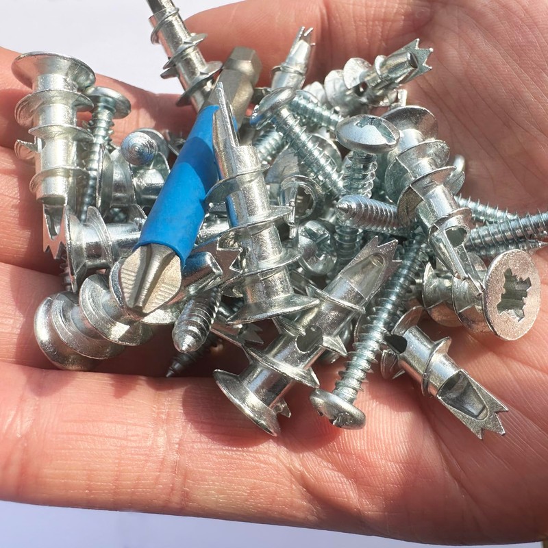 Plasterboard Dowels Metal Rigypsum Wall Plugs 40 Pieces with Screws