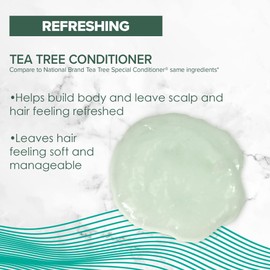 True+Real Tea Tree Conditioner, Moisturizing Formula, Hydrates, Soothes Scalp, Refreshing Mint Scent, For All Hair Types, 10.14 oz