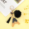 MWOOT Alphabet Initial Letter Keychain, Name Keyring with Tassel Butterfly