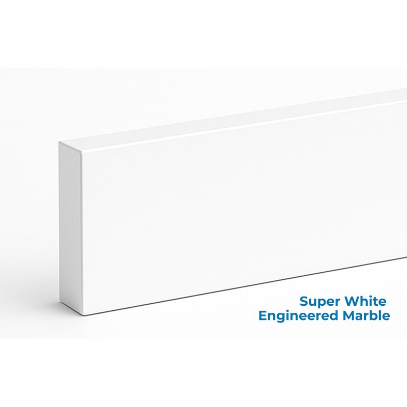 Threshold.shop Bathroom Vanity Sink Backsplash and Sidesplash (Super White Engineered