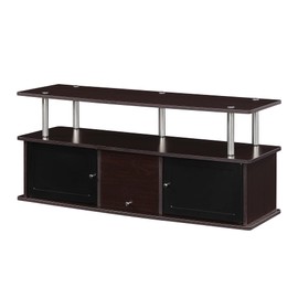 Convenience Concepts Designs2Go 50 inch TV Stand with 3 Storage Cabinets and Shelf, Espresso