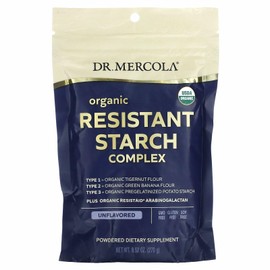 Dr. Mercola Organic Resistant Starch Complex - Supports Gut & Immune Health - Organic Green Banana, Tigernut Flour & Potato Starch - Gluten-Free & Soy-Free - Unflavored - 9.52 oz (30 Servings)
