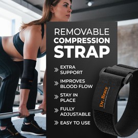 DR. BRACE- ® Soporte de Codera Elite, Manga de Compresión de Codo Transpirable con Almohadilla de Gel para Golfistas, Tenis E