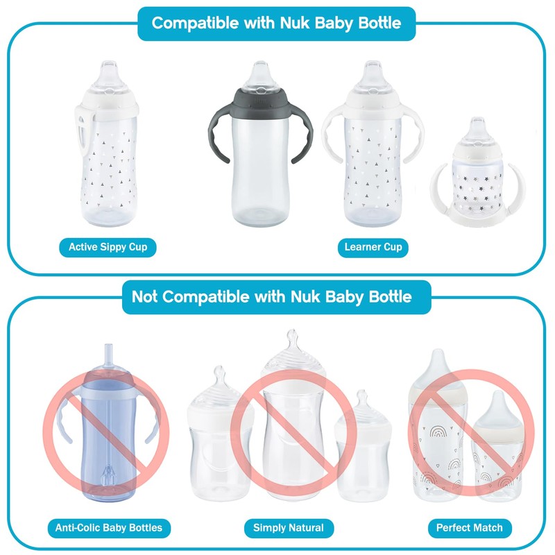 8pcs Replacement Silicone Spout Nipple for NUK Activity and Learner