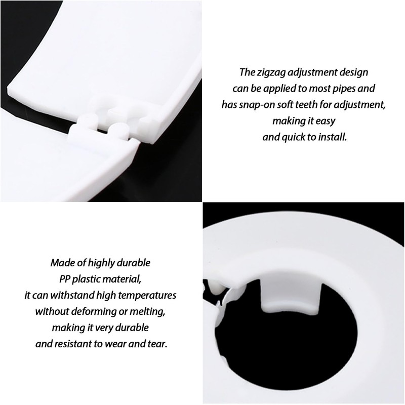 Pack of 10 Plastic Pipe Covers, Heater Pipe Decor Buckle,