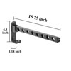 2 Pack Stainless Steel Clothes Hanger Drying Racks, Wall Mount