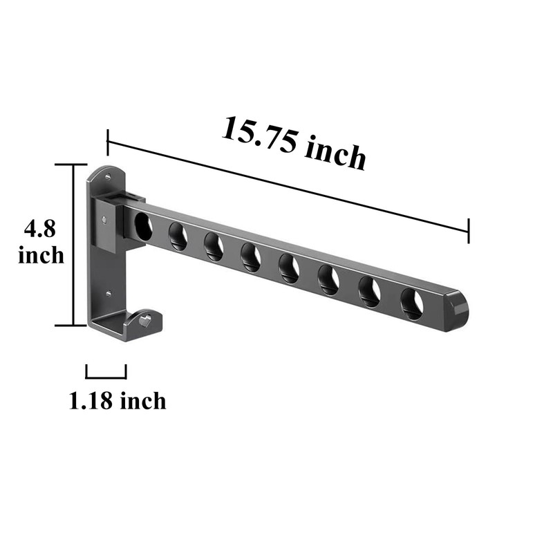 2 Pack Stainless Steel Clothes Hanger Drying Racks, Wall Mount