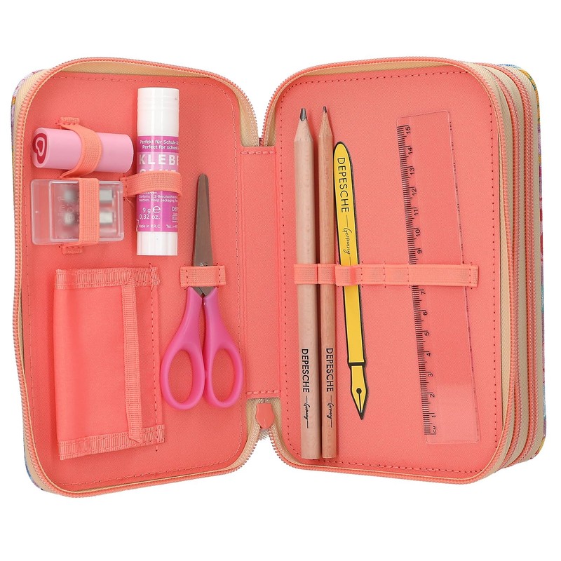 Depesche 13283 TOPModel Girl Power - Filled 3-Compartment Pencil Case