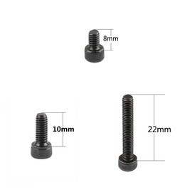 CAMVATE Three Types M4 Threaded Screw Pack (15 pcs,M4X8mm,M4X10mm,M4X22mm) - 1955