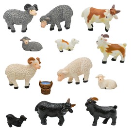 Animal Mini Figure, Resin, Miniature, Sheep, Cute, Resin Animal Figure, Realistic Sheep, Miniature, Simple, Sheep, Figurine, Souvenir, Sheep Figure, Desktop Figure, Car Decoration, Birthday, Gift,