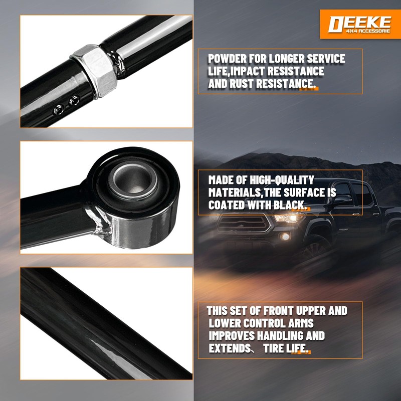 Front Adjustable Track Bar for 2-6” Lift - Fits 1999-2004