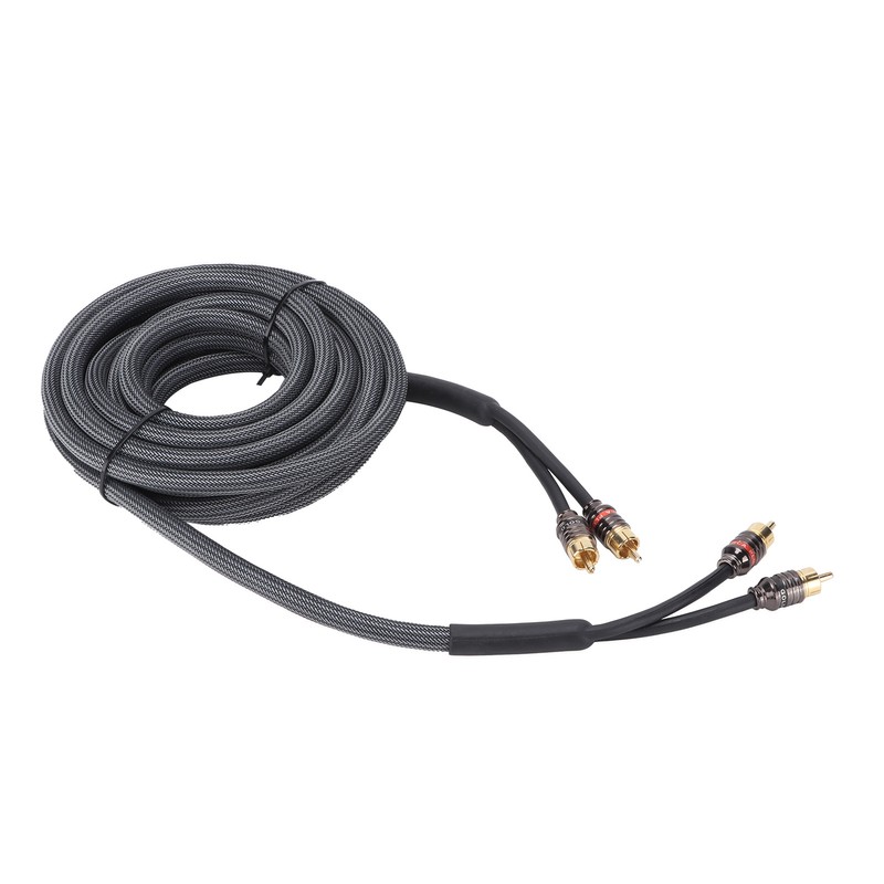 Car Audio Signal Cable Adapter 4.5m/180in Black PVC Plastic Layer
