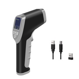 QR Bluetooth Wireless Barcode Scanner with Screen Set Up Via Button, Symcode 2D Handheld Bar Code Reader Scanner Cordless Automatic Handheld Bar Code Scanner with TFT Color LCD Screen