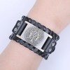 TEAMER - Silver Alloy Leather Bracelet Cuff Unisex Modern, Unit