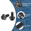sourcing map 15Pcs 1/4-20 x 1/2" Flanged Hex Head Bolts,
