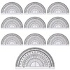 Protractor Set, 10 PCS Transparent Plastic Protractor for Students, 10.2