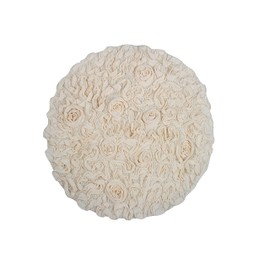 Home Weavers Bell Flower Collection 100% Cotton Tufted Bath Rugs, Extra Soft and Absorbent Bath Rugs, Non-Slip Bath Mats, Machine Washable, Bath Mats for Bathroom Floor and Tub, 22" Round, Ivory