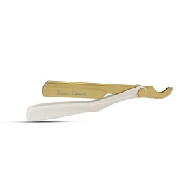 Generic White and Gold Professional Salon Shaving Straight Edge Razor - Easy to Use- Cutthroat Razor - Free Blade, In Picture