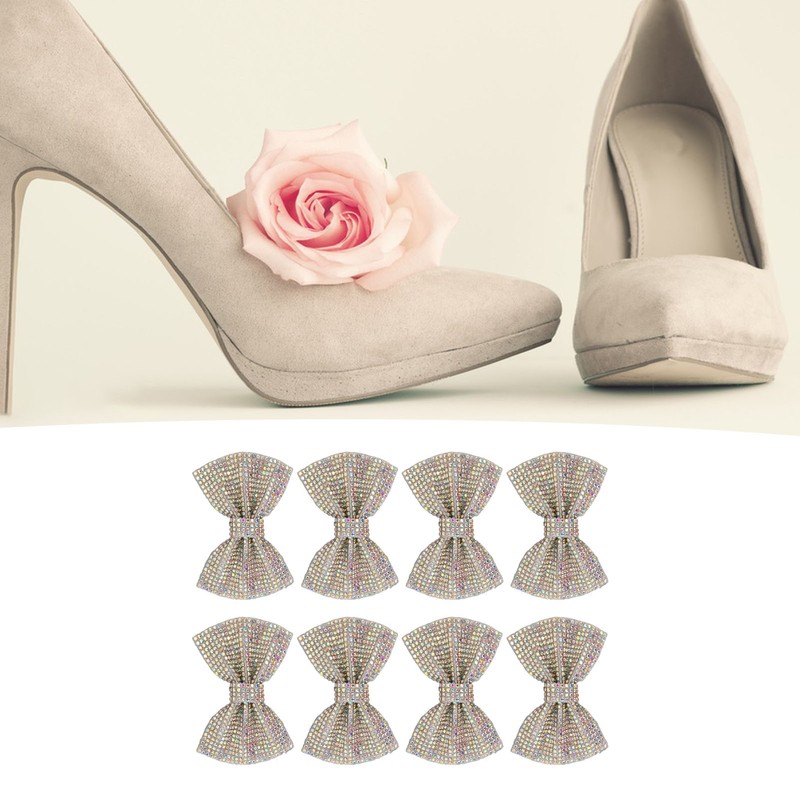 8pcs Bow Shoe Clips Detachable Bowknot Shoe Buckle Decorative Removable
